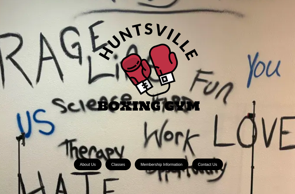 Huntsville Boxing Club website screenshot